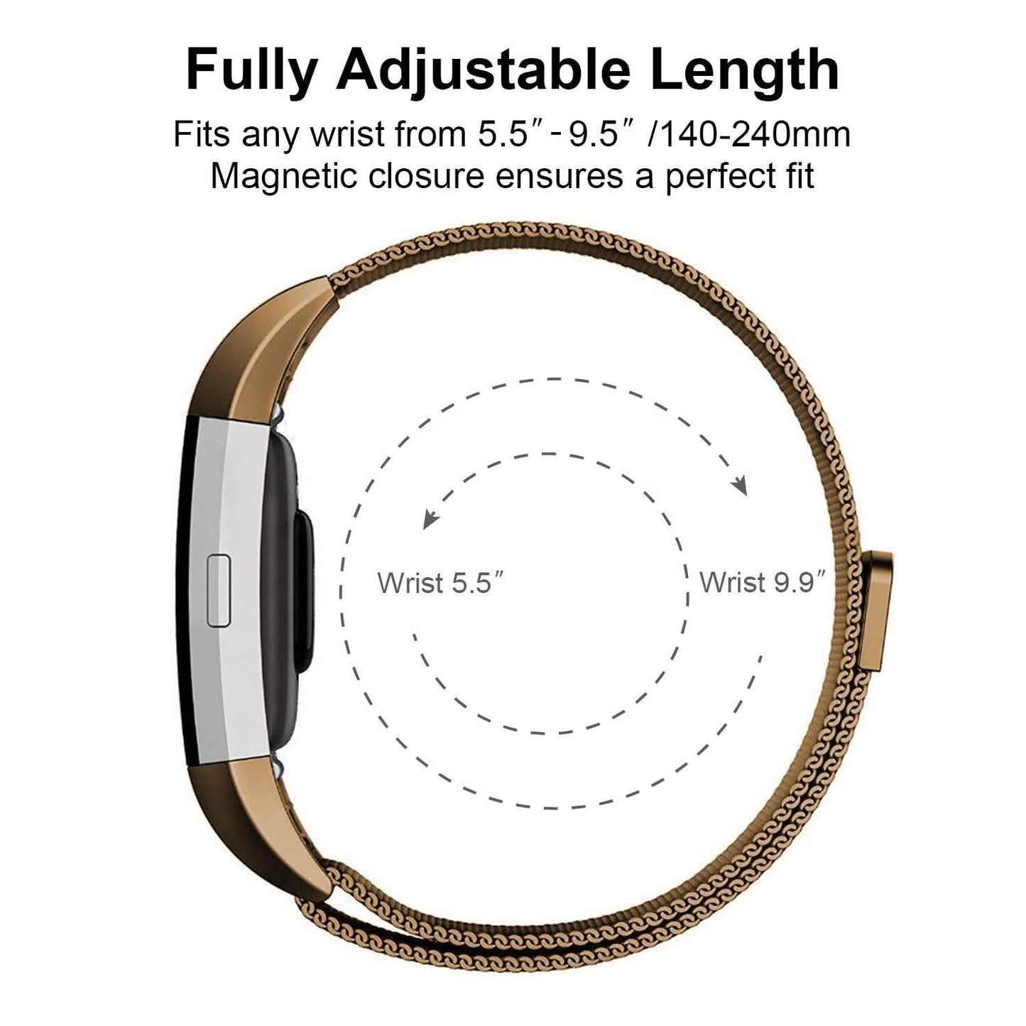 Stainless Steel Mesh Milanese Loop Band for Fitbit Charge 2 DailySale