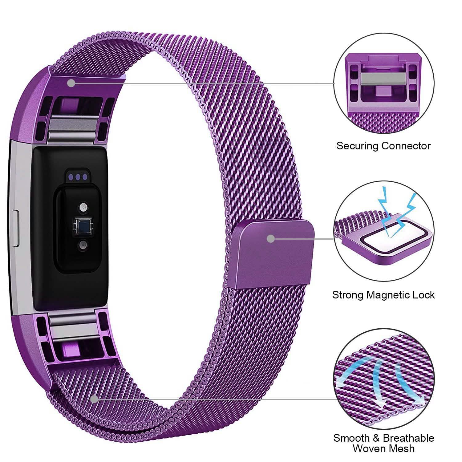 Stainless Steel Mesh Milanese Loop Band for Fitbit Charge 2 DailySale