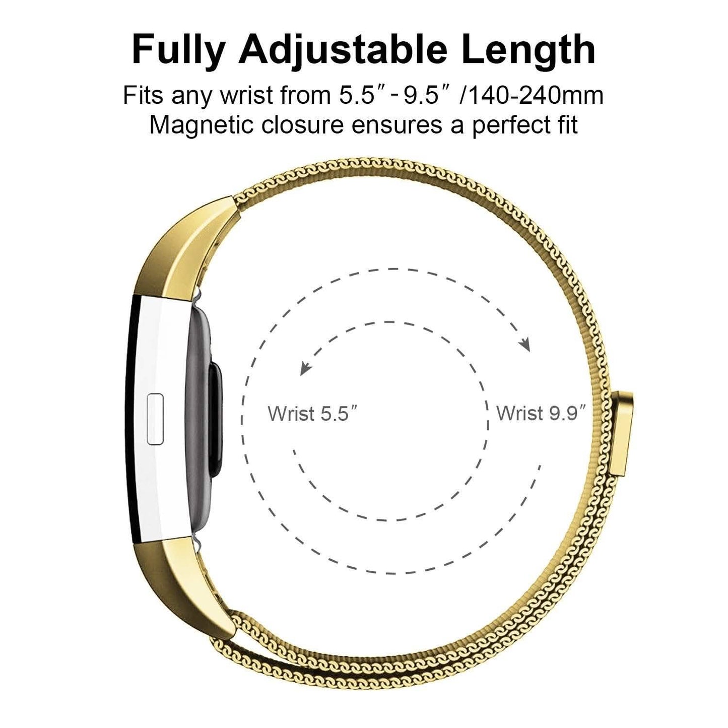 Stainless Steel Mesh Milanese Loop Band for Fitbit Charge 2 DailySale