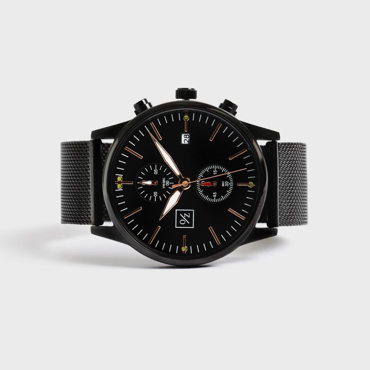 Stainless Steel Mesh Strap Minimalist Chronograph Watch BandsCo Straps