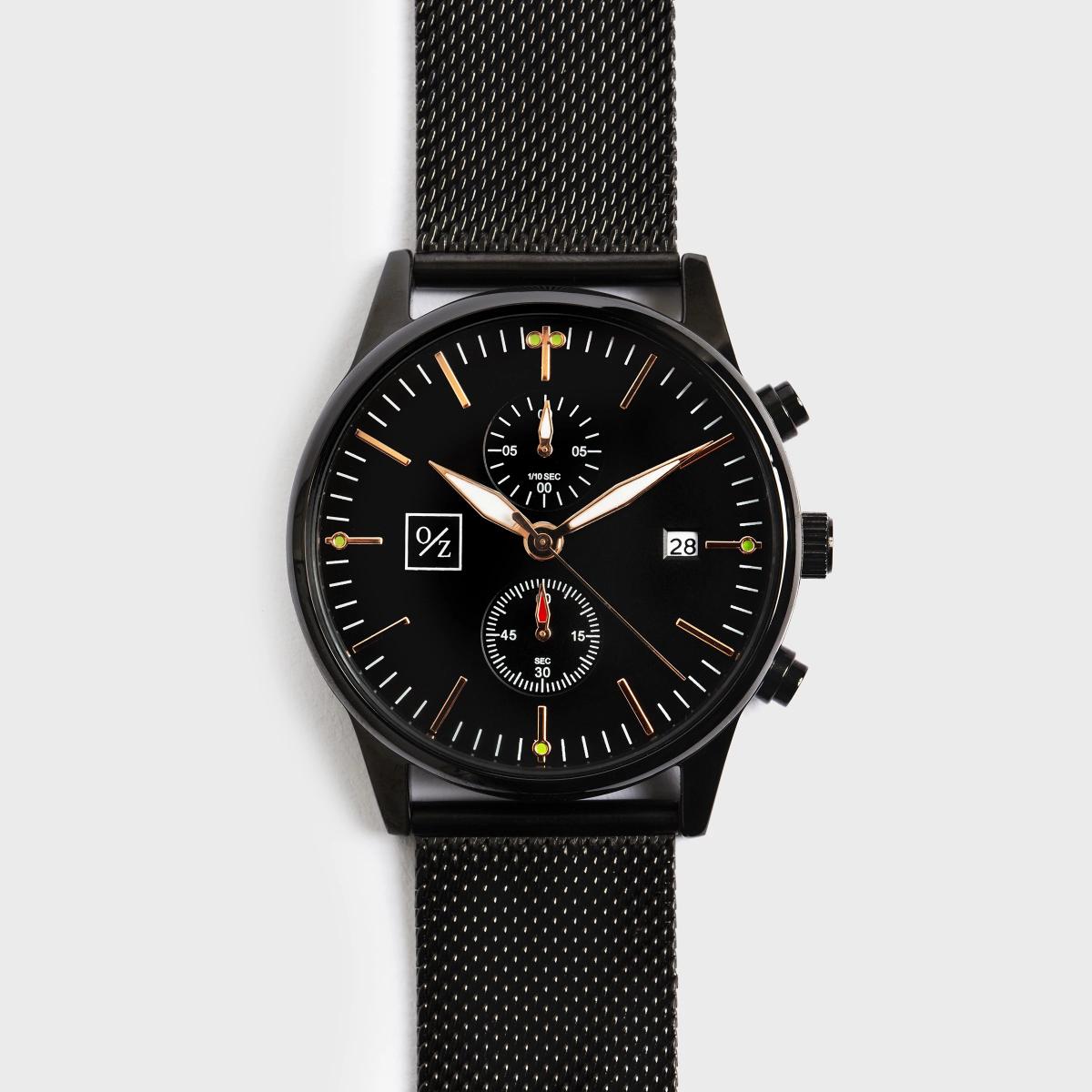 Stainless Steel Mesh Strap Minimalist Chronograph Watch BandsCo Straps