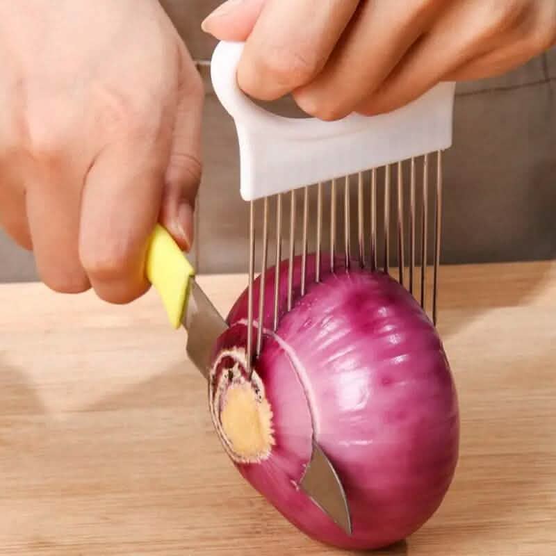 Stainless Steel Onion Needle Fork Vegetable Fruit Slicer DailySale