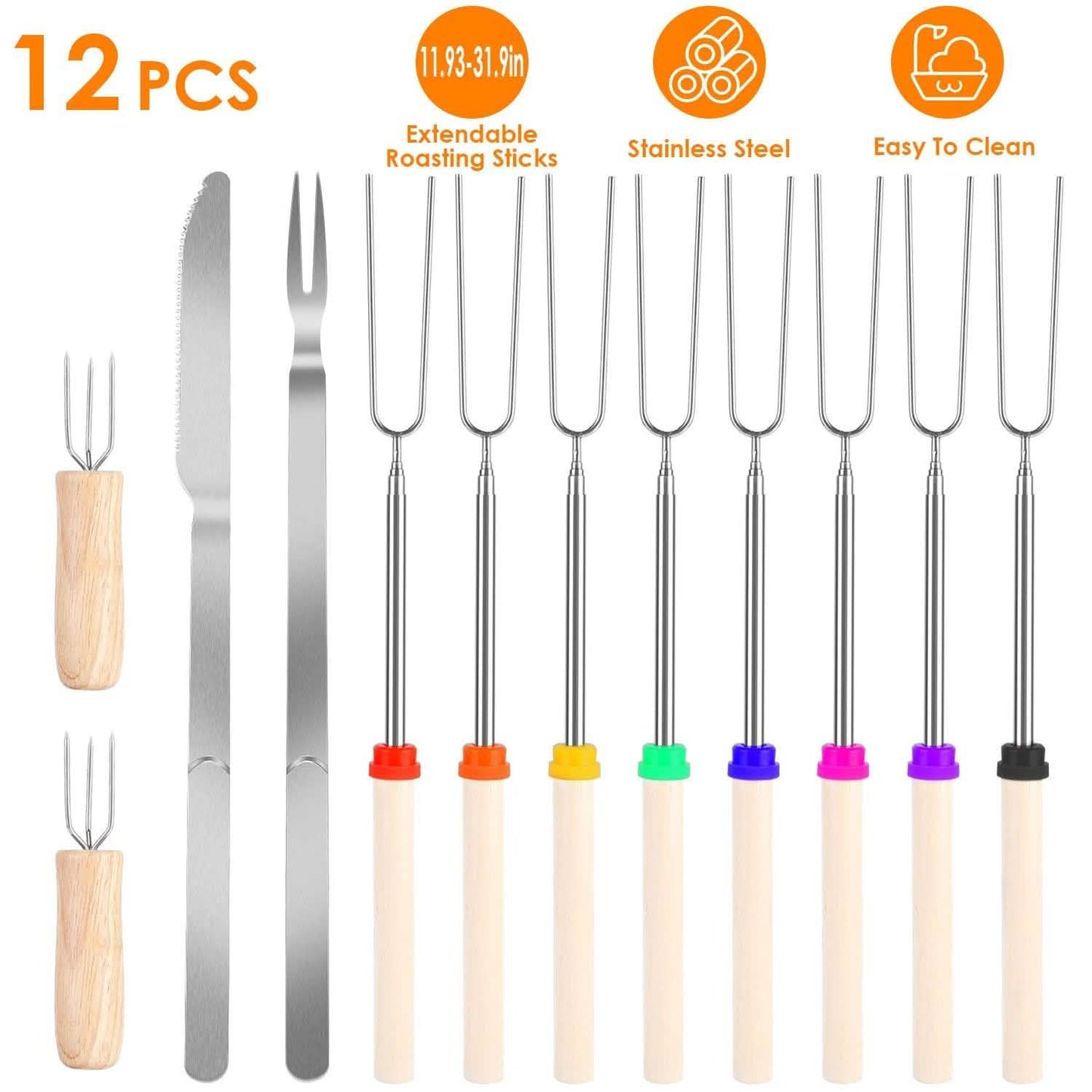 Stainless Steel Roasting Sticks DailySale