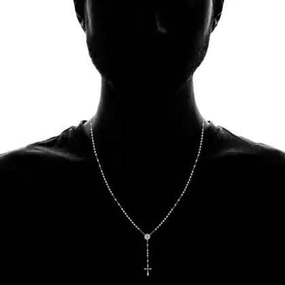 Stainless Steel Saint Benedict Rosary Necklace DailySale