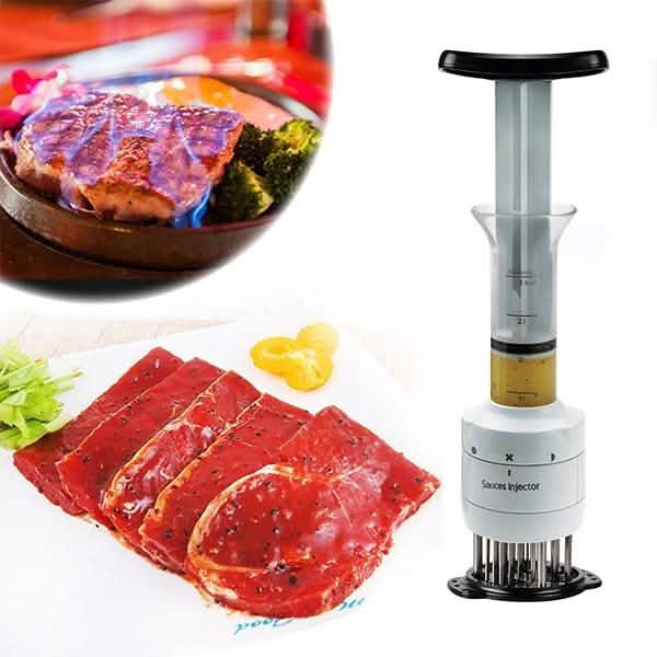 Stainless Steel Seasoning and Marinade Injector Needle Meat Tenderizer DailySale