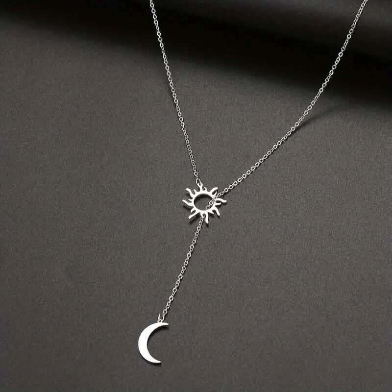 Stainless Steel Sun Totem and Moon Necklace DailySale