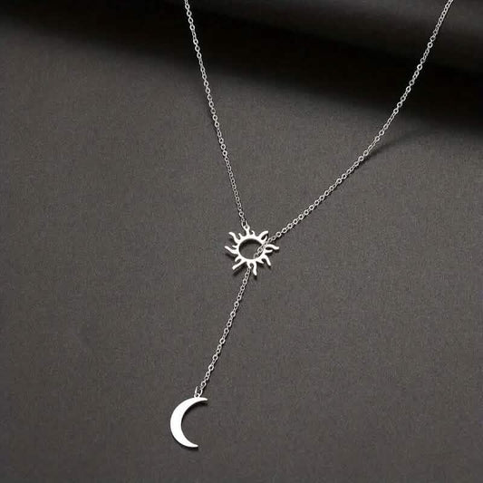 Stainless Steel Sun Totem and Moon Necklace DailySale