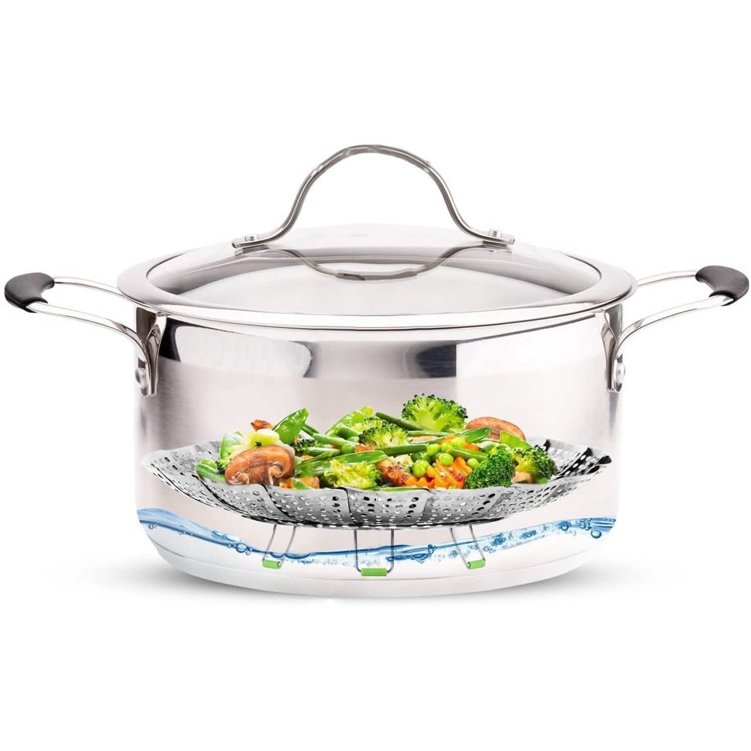 Stainless Steel Vegetable Steamer Basket DailySale