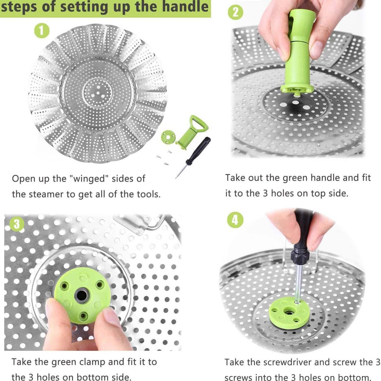 Stainless Steel Vegetable Steamer Basket DailySale