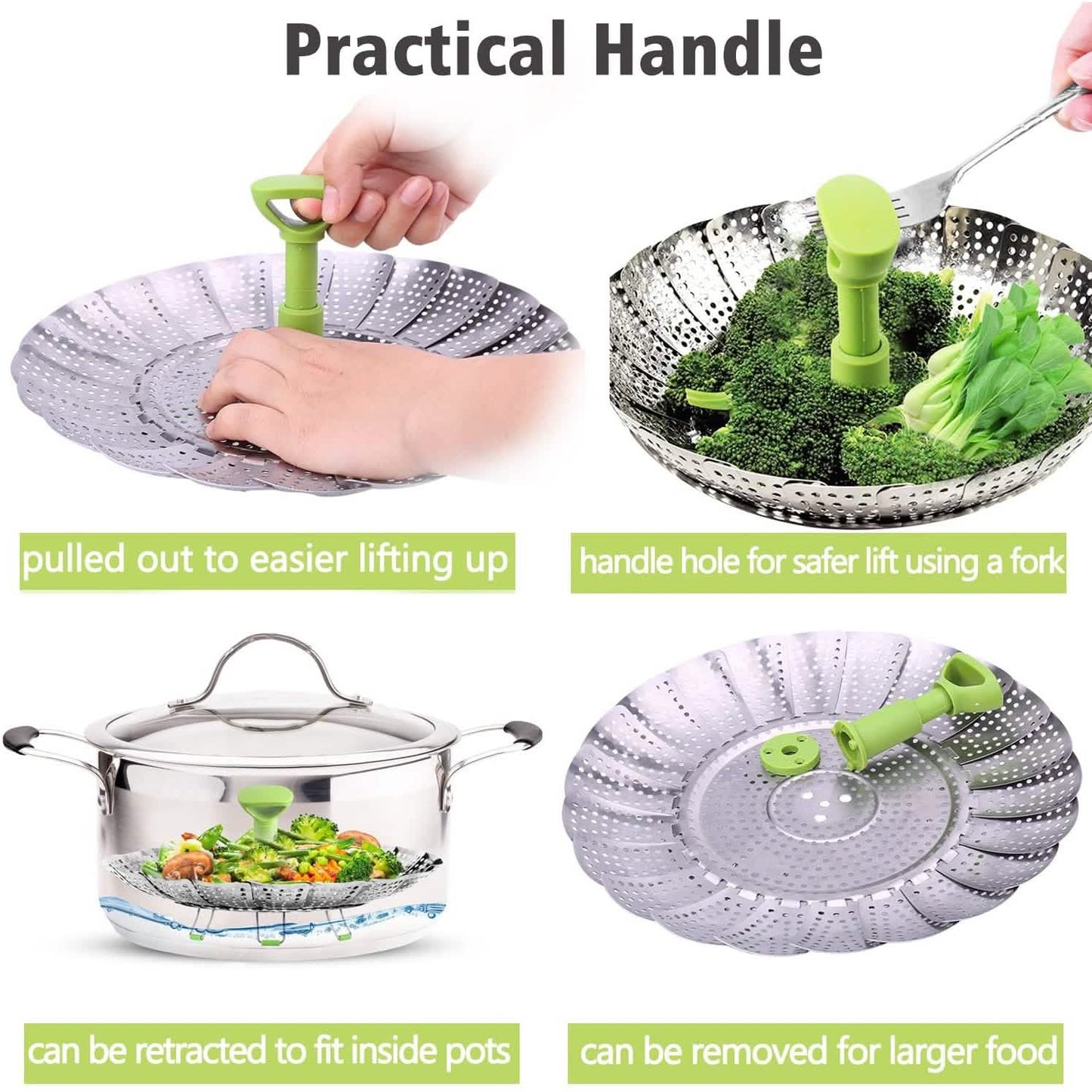 Stainless Steel Vegetable Steamer Basket DailySale