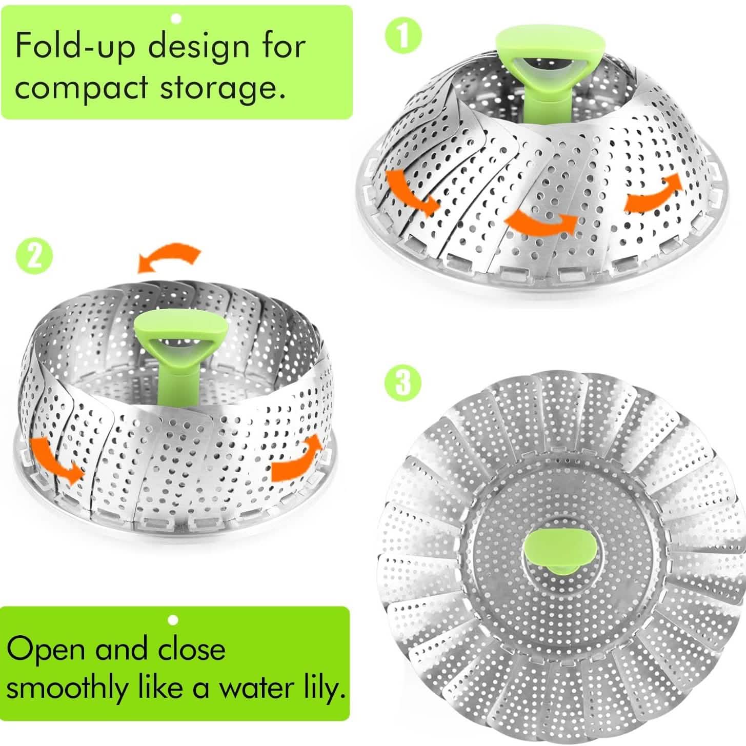 Stainless Steel Vegetable Steamer Basket DailySale
