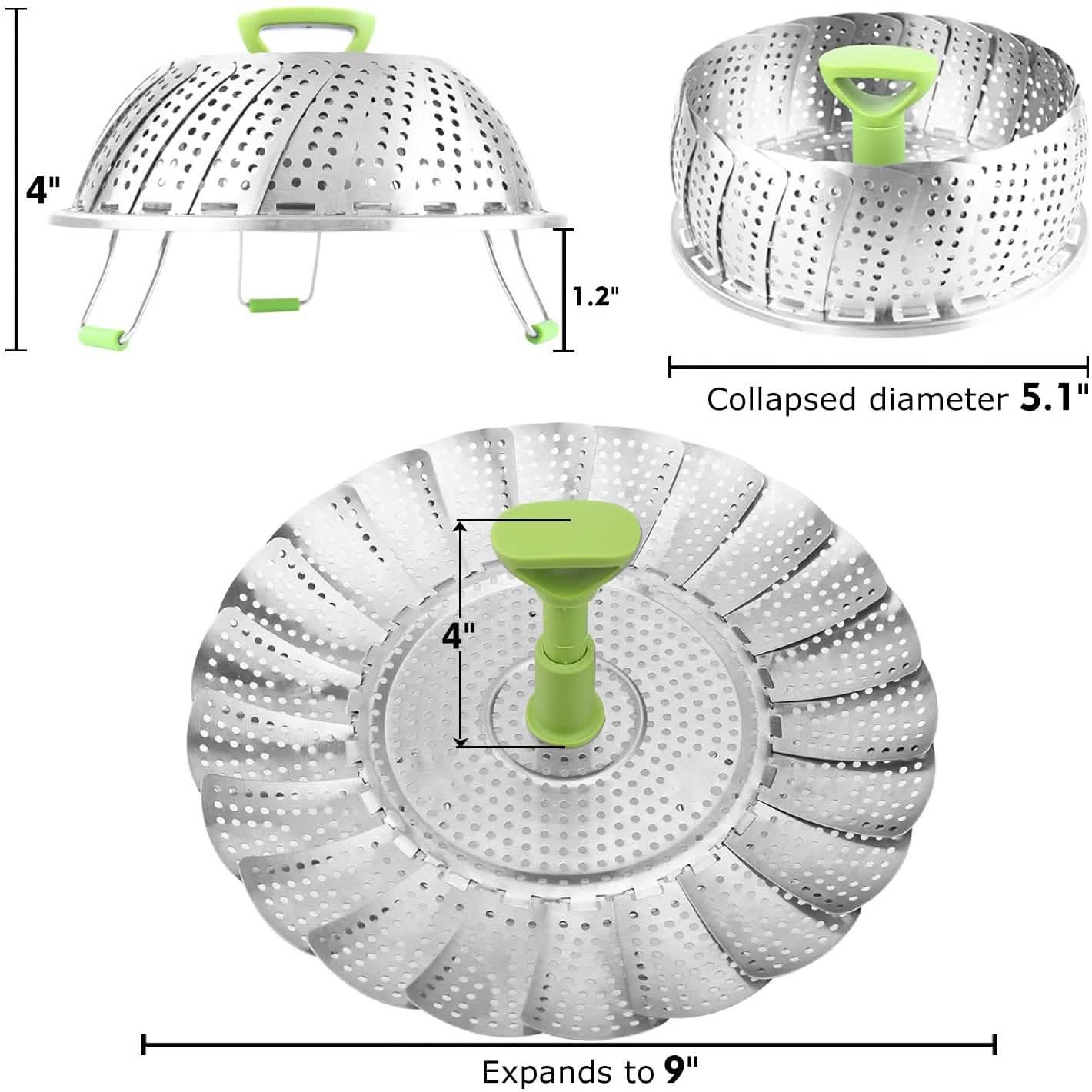Stainless Steel Vegetable Steamer Basket DailySale
