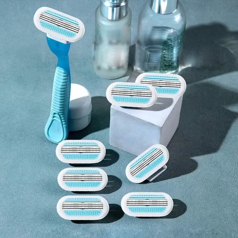 Stainless Steel Women's Hair Razor with 8 Replacement Blades DailySale