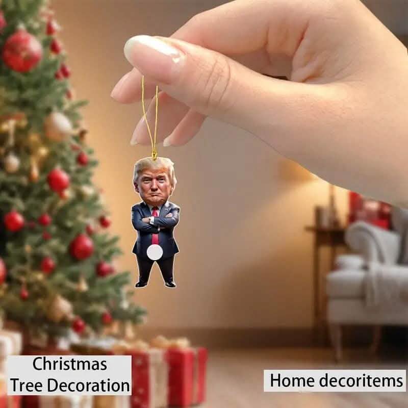 Standing Trump Acrylic Ornament Christmas Tree Hanging Decor DailySale