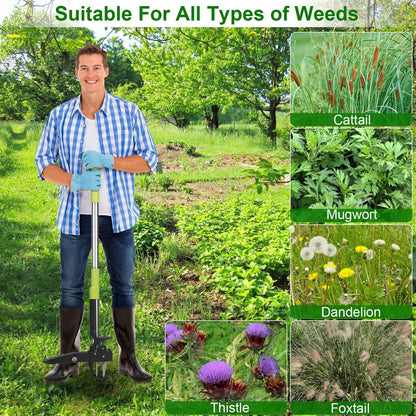 Standup Aluminum Weed Puller with 4 Claws DailySale