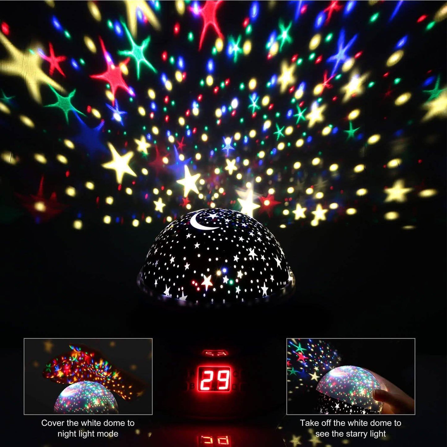 Star Moon LED Projector Lamp Kids Night Light DailySale