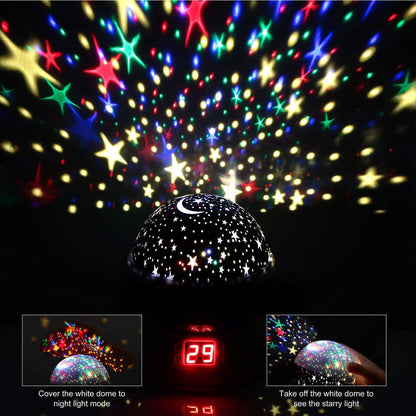 Star Moon LED Projector Lamp Kids Night Light DailySale