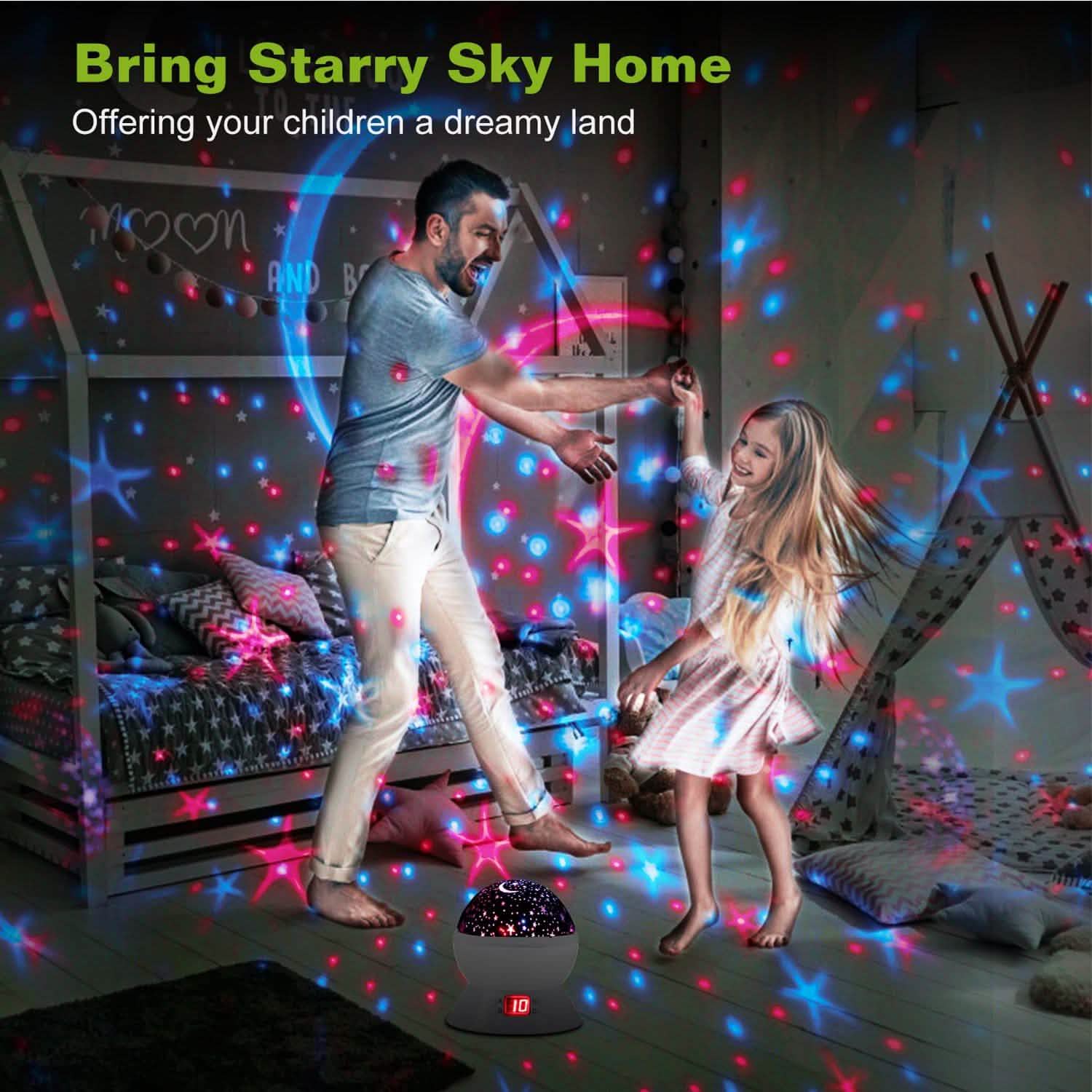 Star Moon LED Projector Lamp Kids Night Light DailySale