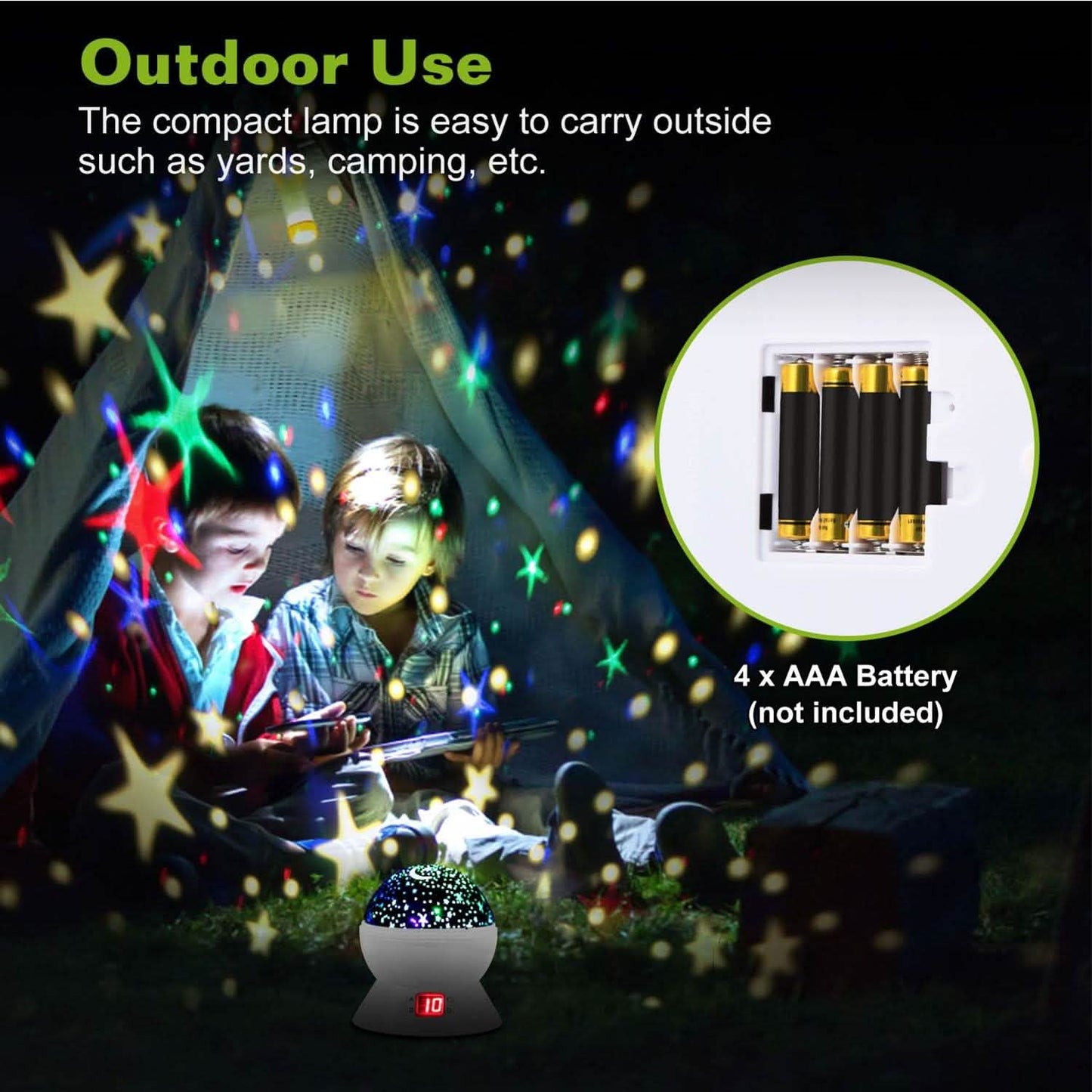 Star Moon LED Projector Lamp Kids Night Light DailySale