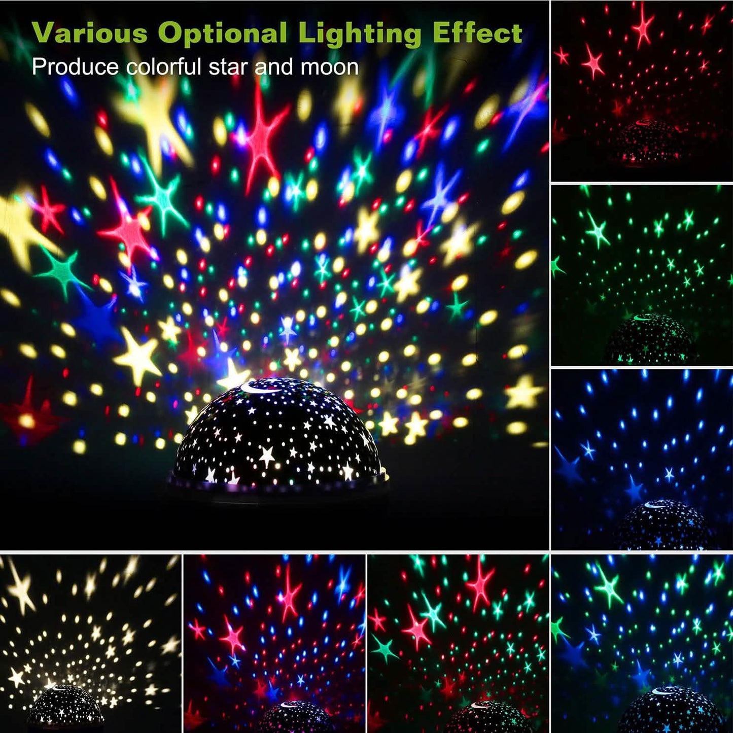 Star Moon LED Projector Lamp Kids Night Light DailySale