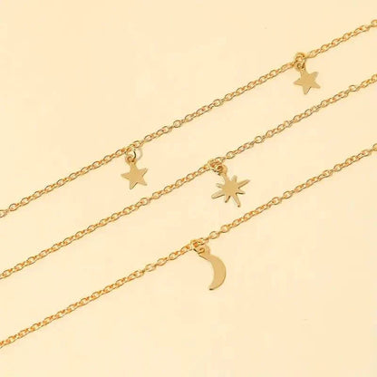 Star Moon Multi-layer Pendant Necklace DailySale