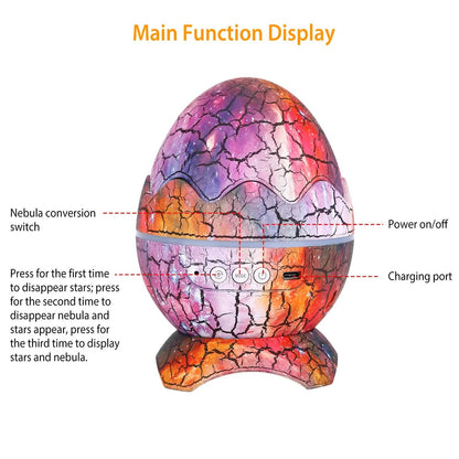Star Project Lamp Galaxy Light Dinosaur Egg with Wireless Speaker and Remote Control DailySale