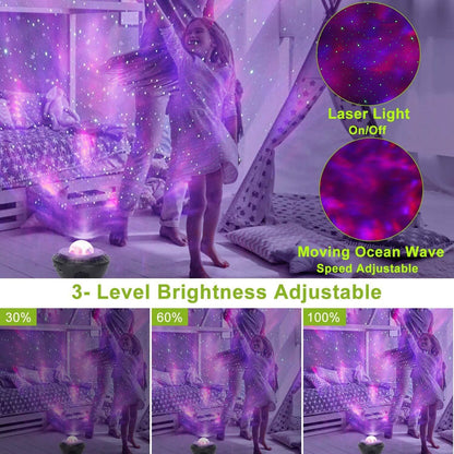 Star Projector Lamp RGBW Wireless Music Speaker Night Light DailySale