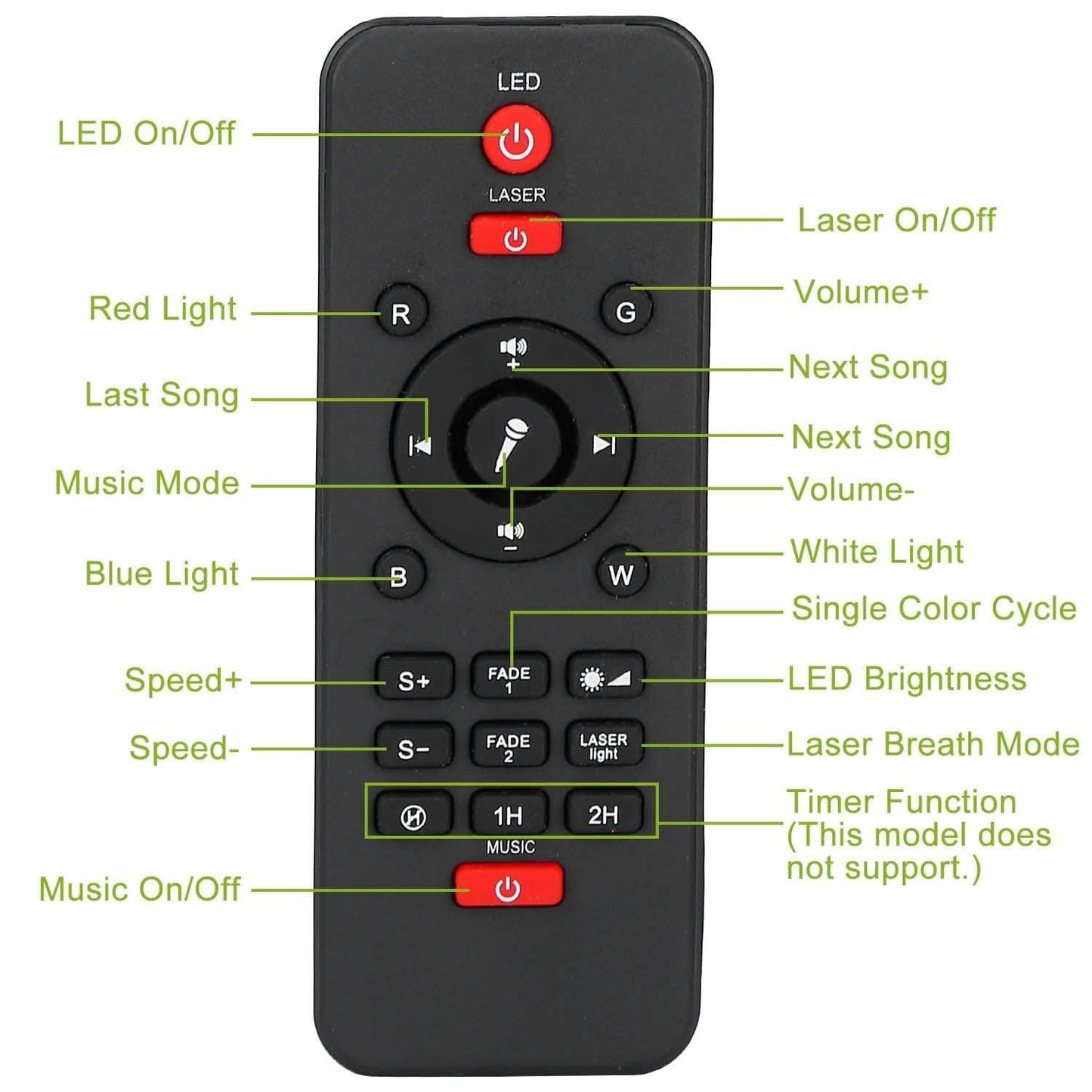 Star Projector Lamp RGBW Wireless Music Speaker Night Light DailySale