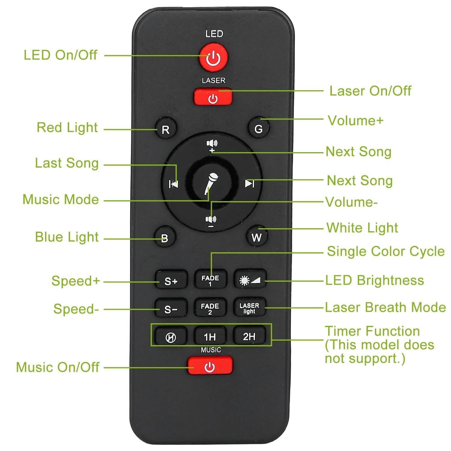 Star Projector Lamp RGBW Wireless Music Speaker Night Light DailySale