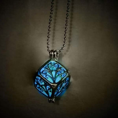 Steampunk Pretty Magic Round Fairy Locket Glow In The Dark Pendant Necklace DailySale