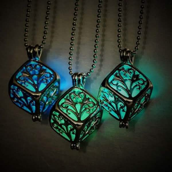 Steampunk Pretty Magic Round Fairy Locket Glow In The Dark Pendant Necklace DailySale