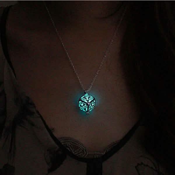 Steampunk Pretty Magic Round Fairy Locket Glow In The Dark Pendant Necklace DailySale