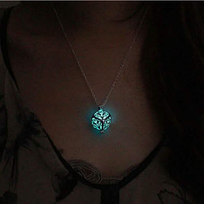 Steampunk Pretty Magic Round Fairy Locket Glow In The Dark Pendant Necklace DailySale