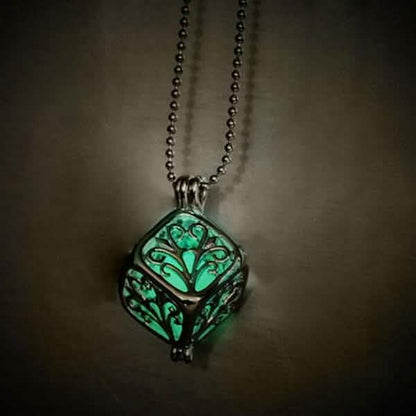 Steampunk Pretty Magic Round Fairy Locket Glow In The Dark Pendant Necklace DailySale