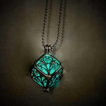 Steampunk Pretty Magic Round Fairy Locket Glow In The Dark Pendant Necklace DailySale