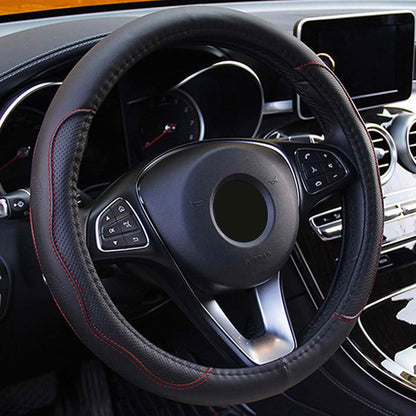 Steering Wheel Cover 14.5"- 15" Diameter Universal Fiber Leather DailySale