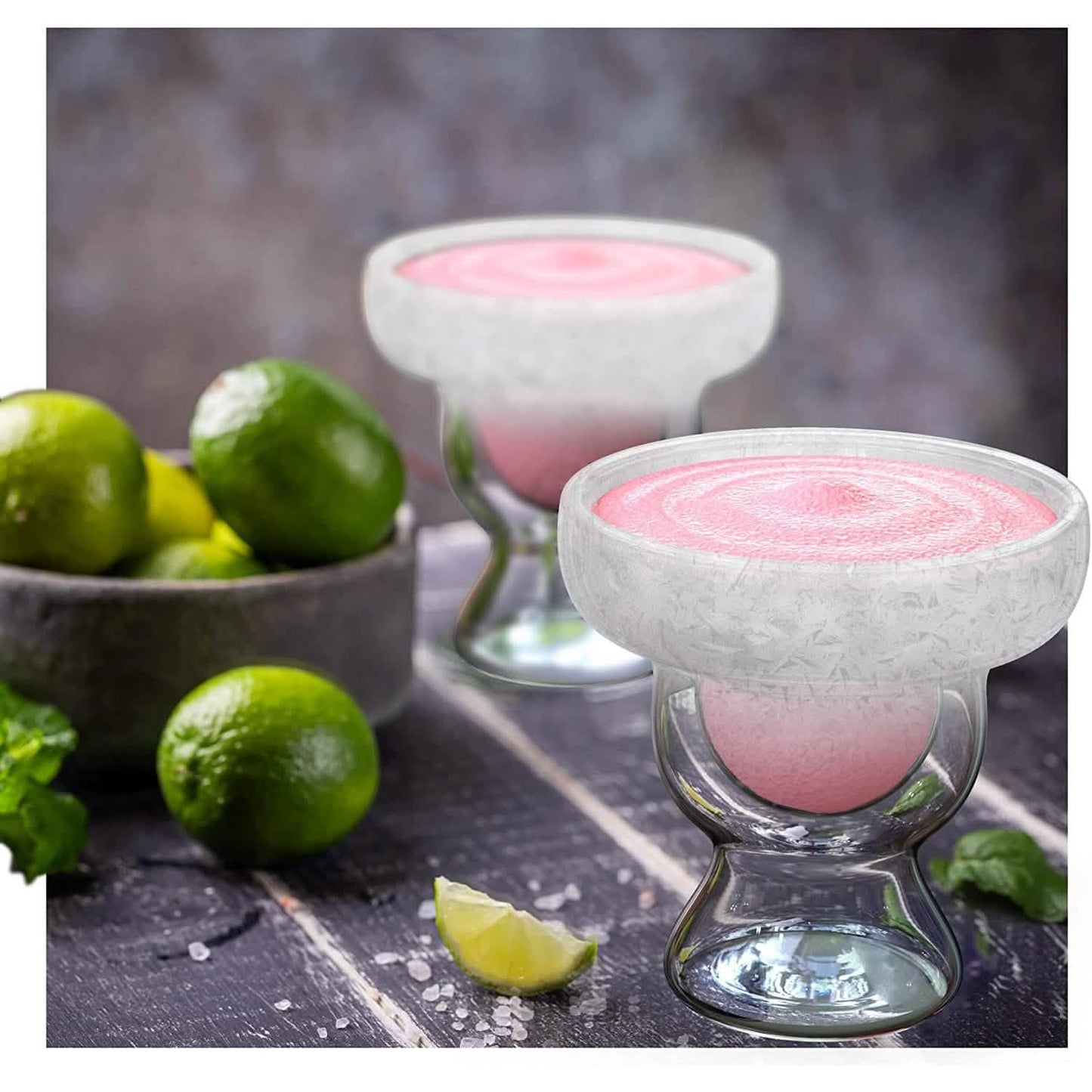 Stemless 12oz Double Wall Freezable Gel Chiller Cocktail Glass DailySale