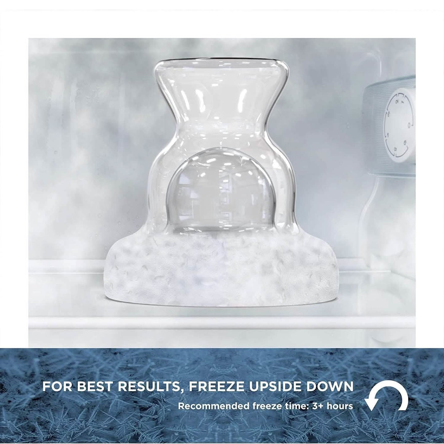 Stemless 12oz Double Wall Freezable Gel Chiller Cocktail Glass DailySale