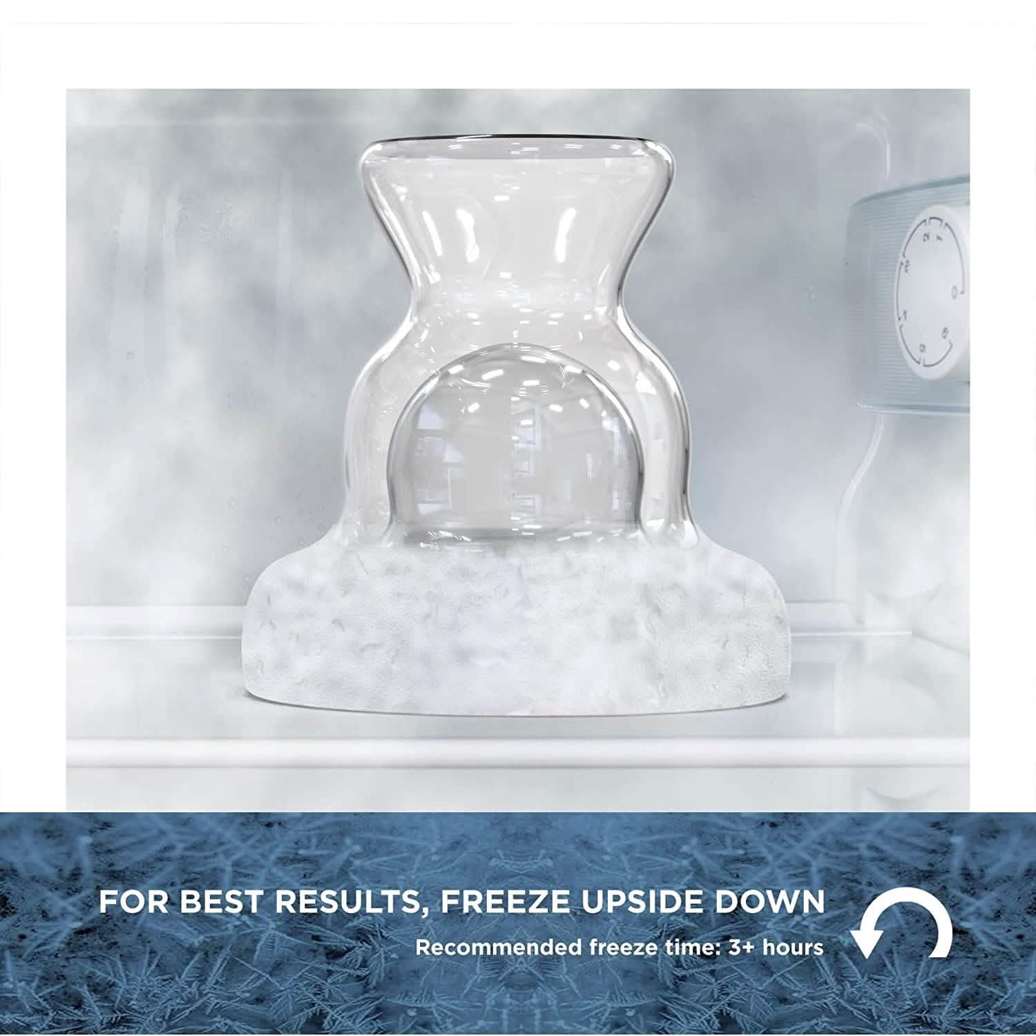 Stemless 12oz Double Wall Freezable Gel Chiller Cocktail Glass DailySale