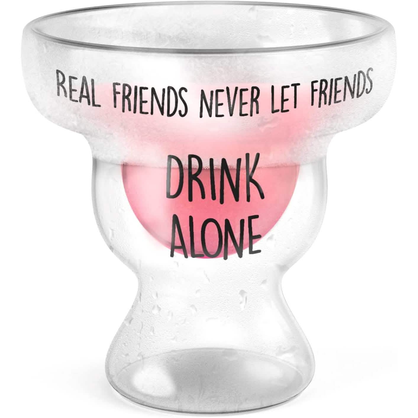 Stemless 12oz Double Wall Freezable Gel Chiller Cocktail Glass DailySale