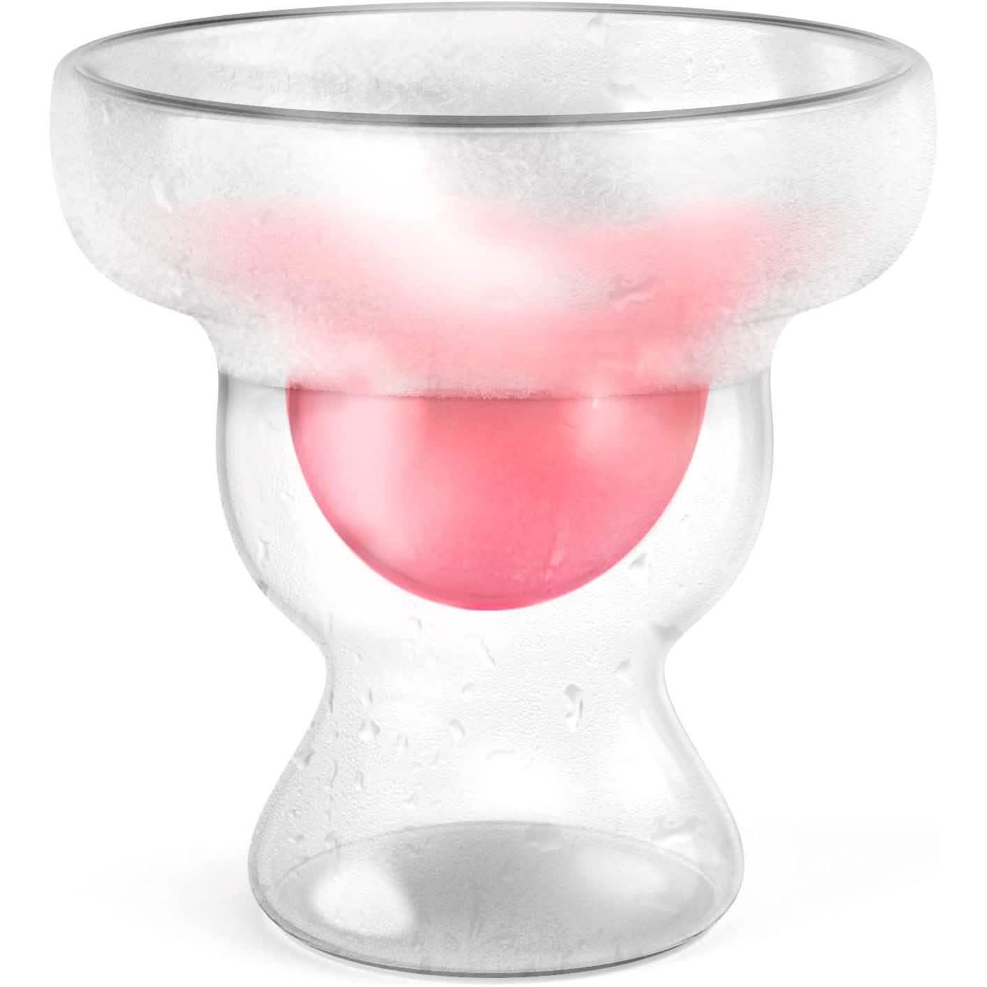 Stemless 12oz Double Wall Freezable Gel Chiller Cocktail Glass DailySale