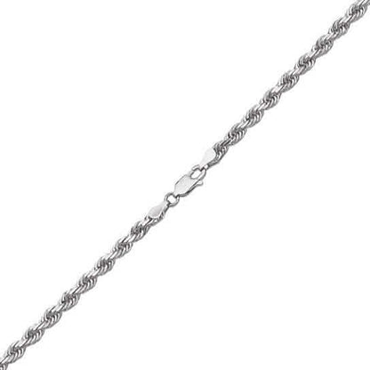 Sterling Silver 1.3mm Rope Twisted Link Chain Necklace DailySale