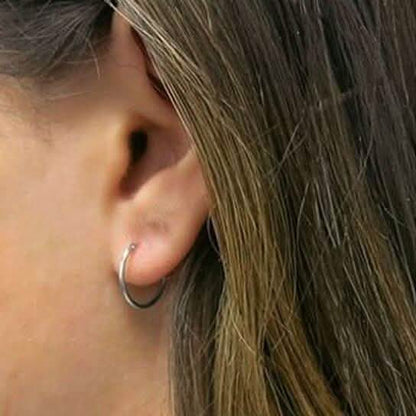 Sterling Silver 14MM Huggie Hoop Earring DailySale