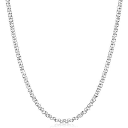 Sterling Silver 2.2mm Italian Bismark Chain Necklace DailySale