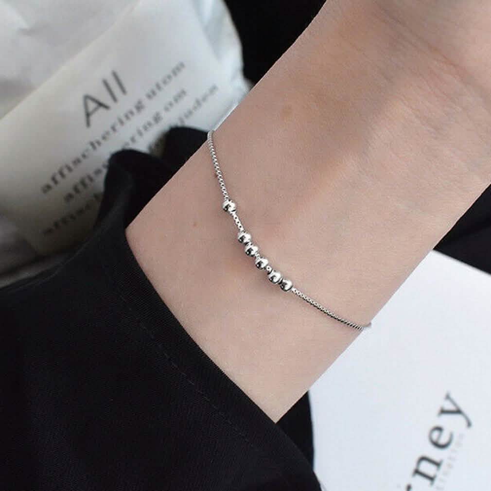 Sterling Silver Bead Ball Charm Bracelet DailySale