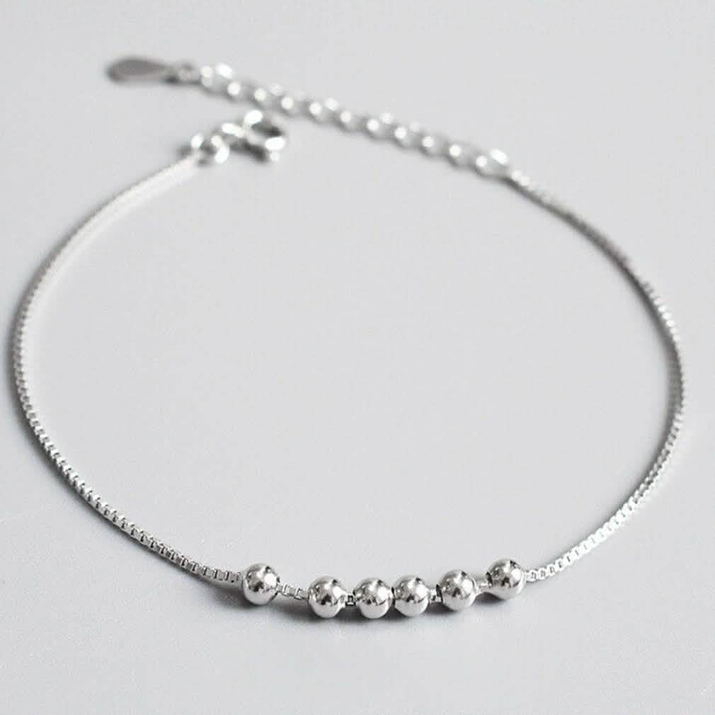 Sterling Silver Bead Ball Charm Bracelet DailySale
