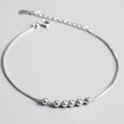 Sterling Silver Bead Ball Charm Bracelet DailySale