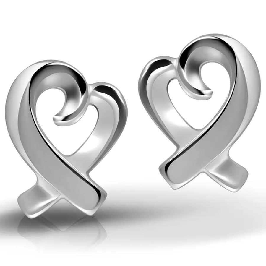 Sterling Silver Classic Open Heart Earrings DailySale