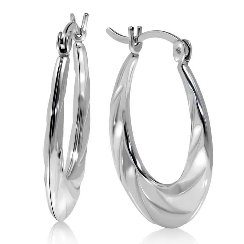 Sterling Silver Classic Shrimp Hoop Earrings By Paolo Fortelini DailySale