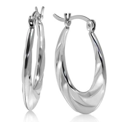 Sterling Silver Classic Shrimp Hoop Earrings By Paolo Fortelini DailySale